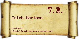 Trieb Mariann névjegykártya