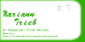 mariann trieb business card